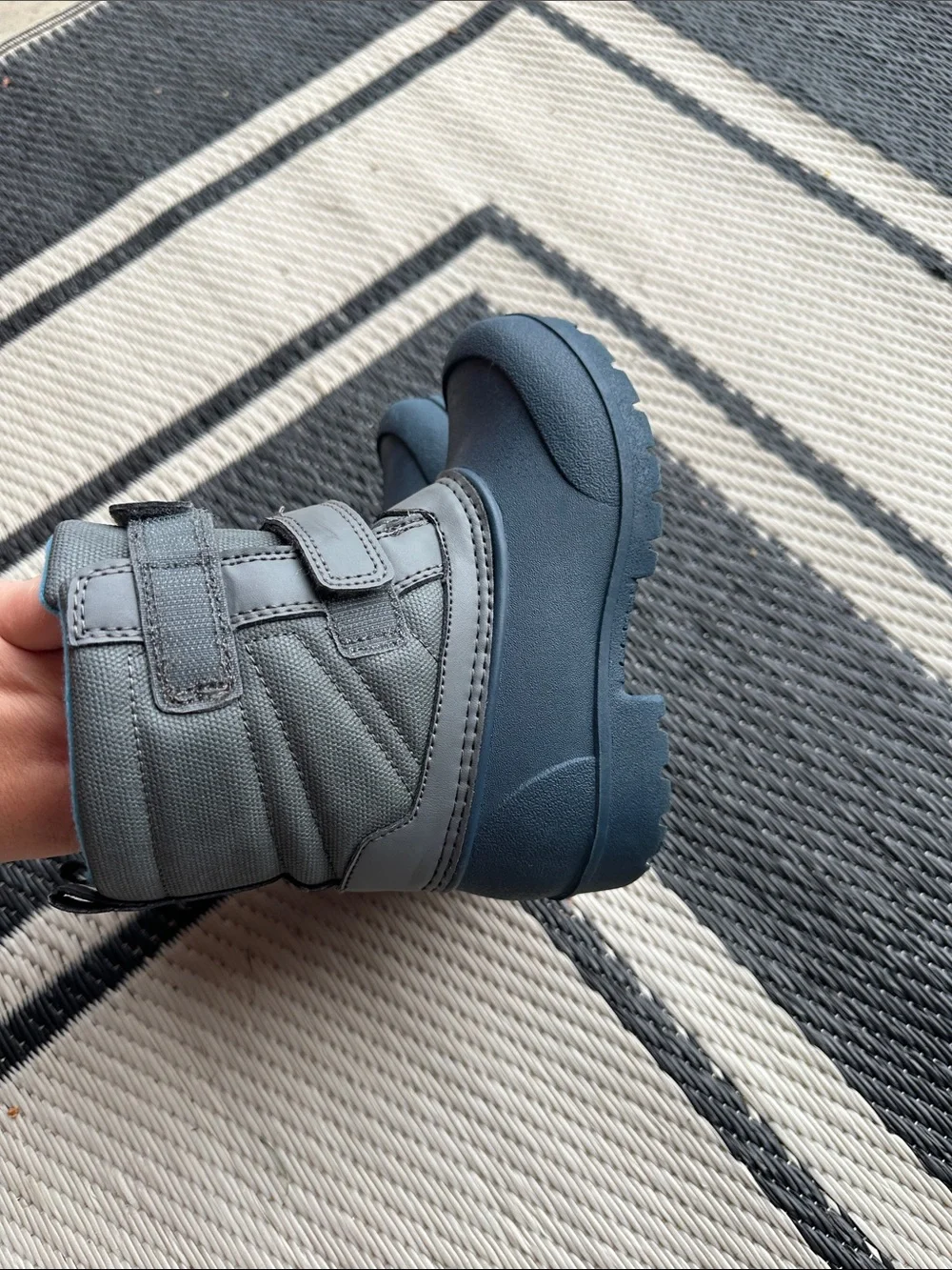 Carter's Gray Kids Winter Boots with Blue Lining